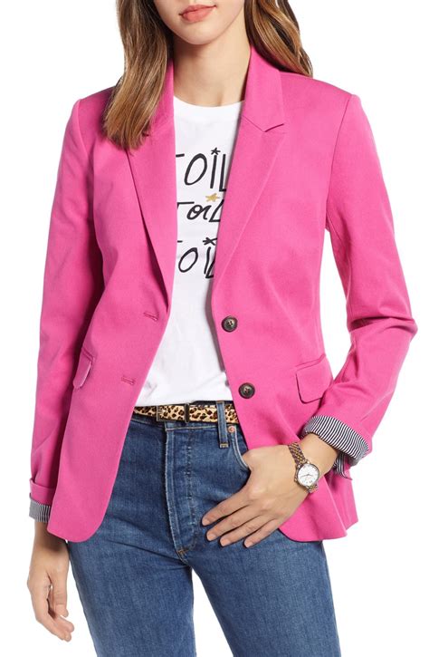 Stretch Cotton Twill Blazer 